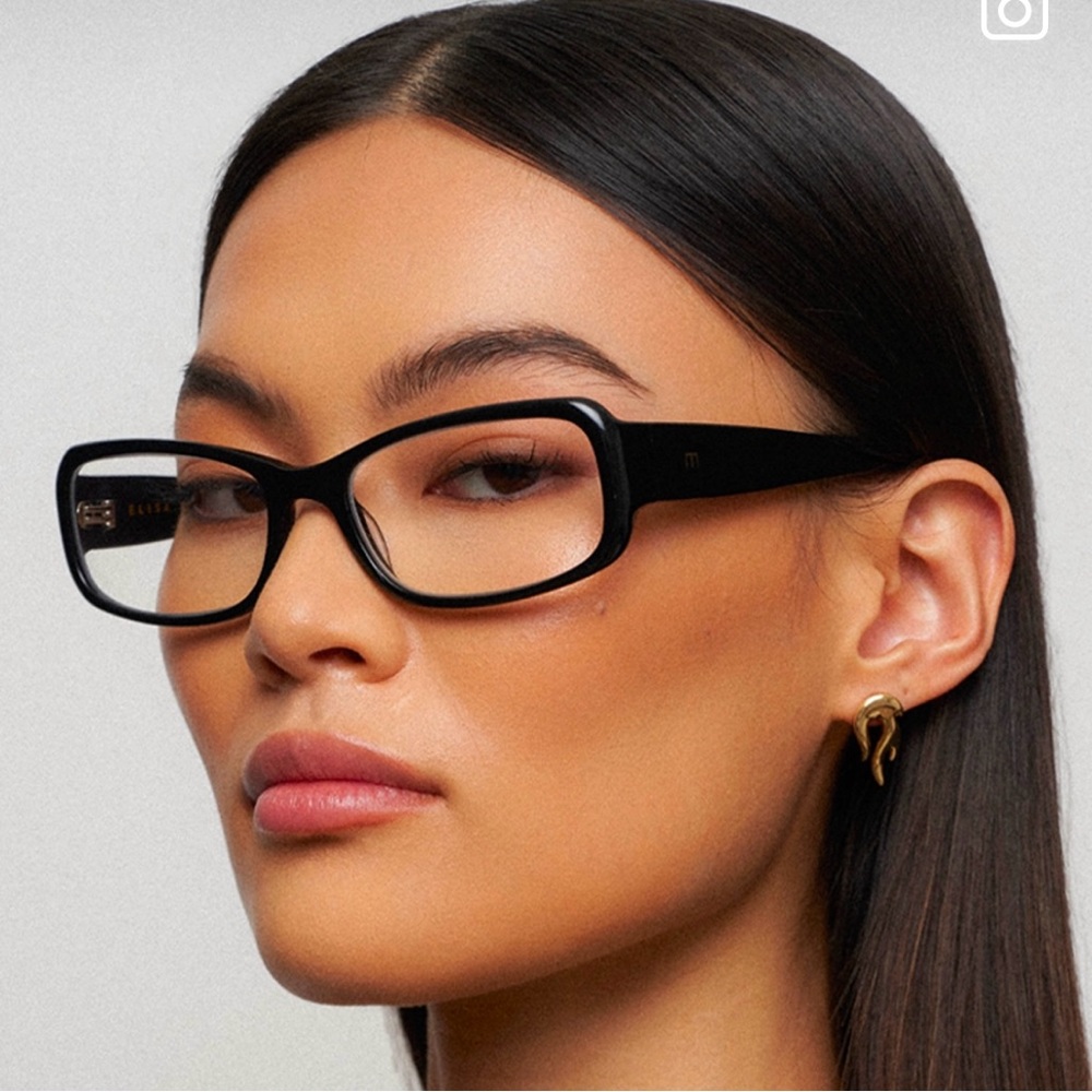Elisa Johnson - Avery - Black Rectangular Eyeglasses